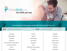 Tablet Screenshot of patientportal.com